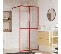 Mampara puerta de ducha vidrio transparente ESG rojo 100x195 cm,Bricolaje,Fontanería,Piezas y herramientas para componentes de fontanería,Artículos de ducha,Paredes y mamparas de ducha-154946