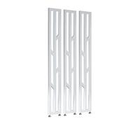 Mamparas divisorias de Pared de Piso a Techo, Mampara de Privacidad Separación de Espacios Postes, para Dormitorio Oficina Puerta de Entrada Decoración de Hotel(White,160cm/63in)