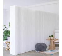 Mamparas divisorias plegables de papel,separador de ambientes portátil para la separación de habitaciones,pantalla de privacidad decorativa ajustable para dormitorios,estudios y oficinas White-5x1.8m