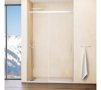 Mamparas Online | Mamparas para Ducha Frontales de Cristal | Mampara de Cristal para Ducha sin Perfil Inferior | Manpara para Baño de Ducha Fija y Fácil Limpieza (BASICA, 105-110 cm)