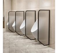 Mamparas Sanitarias para Urinarios, Montados en la Pared Partición de Urinario Paneles, Pantalla de Privacidad de protección para Escuelas Restaurantes Hoteles(Black,1PCS)
