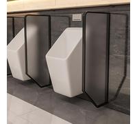 Mamparas Sanitarias para Urinarios Montados en la Pared Partición de Urinario Paneles, Pantalla de Privacidad de Protección para Escuelas(Black-3PCS)