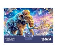 Mamut de un Castillo de Cuentos de Hadas Puzzle De 1000 Piezas Campo de Hielo Mamut Puzzles Clásicos para Todas Las Edades 70x50cm/1000pcs