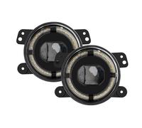 MAMXVKVZEU Faros Antiniebla LED Para Coche Anillo Halo Para Para Defender 90 110(Negro)