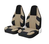 MAMXVKVZEU Fundas Asiento Coche Universales Protector Asiento para Renault para Zoe(2 Piezas Beige)