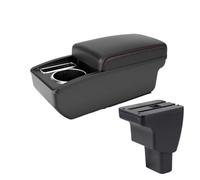 MAMXVKVZEU Para Hyundai I10 Accesorios De Caja De Almacenamiento De Piezas Interiores Reposabrazos Coche Reposabrazos para coche(A1 Negro rojo SIN USB)