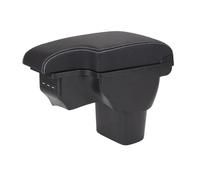 MAMXVKVZEU Para Infiniti ESQ Accesorios De Caja De Almacenamiento De Reposabrazos De Coche Interior Usb Reposabrazos para coche(A3 Línea blanca y negra)