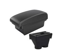 MAMXVKVZEU Para Peugeot 208 2012 2013 2014 2015 2016 2017 2018 Caja De Almacenamiento Del Reposabrazos Del Coche Reposabrazos para coche(B3 Negro blanco 3 USB)