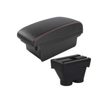 MAMXVKVZEU Para Peugeot 208 2012 2013 2014 2015 2016 2017 2018 Caja De Almacenamiento Del Reposabrazos Del Coche Reposabrazos para coche(A1 Negro rojo SIN USB)