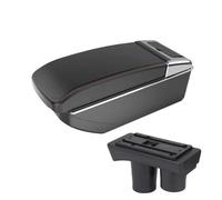 MAMXVKVZEU Para Peugeot 301 Caja De Almacenamiento De Reposabrazos De Coche Accesorios Interiores Con USB Reposabrazos para coche(B1 Negro rojo SIN USB)