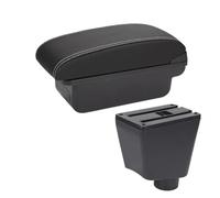 MAMXVKVZEU Para R&enault Para Captur Para Clio 4 III IV Caja Reposabrazos Coche Accesorios Caja Almacenamiento Reposabrazos para coche(C3 Negro blanco NoUSB)