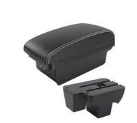 MAMXVKVZEU Para VW Para Polo 2020 2021 2022 2023 2024 Accesorios De Caja Almacenamiento Reposabrazos Coche Reposabrazos para coche(B3 Negro blanco 3 USB)