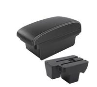 MAMXVKVZEU Para VW Para Polo 2020 2021 2022 2023 2024 Accesorios De Caja Almacenamiento Reposabrazos Coche Reposabrazos para coche(A3 Negro blanco NOUSB)