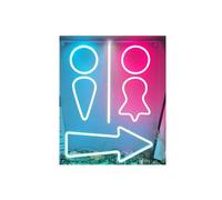 Man And Women Toilet Neon Sign WC Restroom Symbol Bathroom Coffee Bar Shop Restaurant Wall Decor Art(Color-2,40cm)