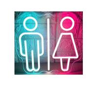 Man And Women Toilet Neon Sign WC Restroom Symbol Bathroom Coffee Bar Shop Restaurant Wall Decor Art(Color-1,35cm)