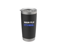 Man Flu, It's Real Funny Flu Season Vaso térmico de acero inoxidable de doble pared