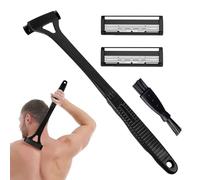 Man Groomer - Afeitadora de espalda para hombre, mango largo, recortadora de pelo eléctrica impermeable con mango largo, 1.8 pulgadas, ultra ancha, 3 ajustes de velocidad, ideal para pieles sensibles