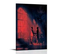 Man in Suit And Red Window Poster Pintura Decorativa Lienzo Arte de Pared Salón Póster Dormitorio Pintura 08 x 12 pulgadas (20 x 30 cm)