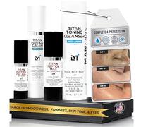 Man Labs Titan - Juego de cuidado facial antienvejecimiento para hombres, Oscar 2025 Set de cuidado facial para hombres, con ácido hialurónico y suero de niacinamida al 10% para manchas oscuras