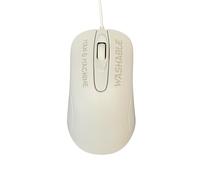 Man & Machine C Mouse - Ratón (Ambidextro, Laser, USB, 1000 DPI, Plata, Blanco)