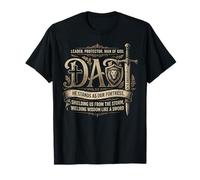 Man of God Christian Dad Grandpa Husband Lion Father's Day Camiseta