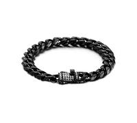 Man Stainless Steel Bracelet, Rock Hip Hop Stainless Steel Bracelet Boy, 210x11mm, No Gemstone