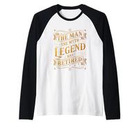 Man The Myth Legend ha Jubilado Veterano de jubilación Camiseta Manga Raglan