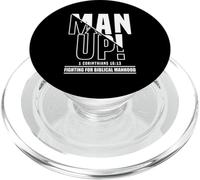 Man Up - 1 Corintios 16:13 - Fighting for Biblical Manhood PopSockets PopGrip para MagSafe
