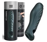 Man WAN Ryzer - Masturbador Masculino y Funda Peniana de Silicona Suave, Juguete Sexual con Textura Interior y Exterior, Anillo Peneano Integrado, Efecto Succión, Aumento Circunferencia X (Pine Grey)