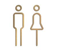 Man Woman Metal Wall Sign Plate Toilet Doorplate Wash Room Label Wc Signage Board