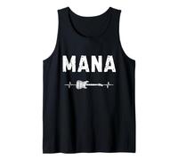 Mana Guitarra Latido del Corazón Música Guitarrista Camiseta sin Mangas
