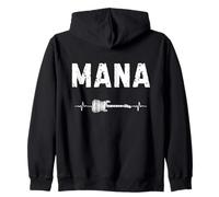 Mana Guitarra Latido del Corazón Música Guitarrista Sudadera con Capucha