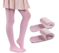 MANA MANA Paquete De 2 Medias Lisas Para Niñas: Lindas Medias Opacas Para La Escuela, La Danza y El Ballet; Suaves y Elegantes, 40 Den, Fabricadas En Italia, 2 Pares, Rosa, 122/128 cm