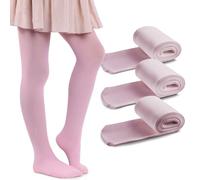 MANA MANA Paquete De 3 Medias Lisas Para Niñas: Lindas Medias Opacas Para La Escuela, La Danza y El Ballet; Suaves y Elegantes, 40 Den, Fabricadas En Italia, 3 Pares, Rosa, 122/128 cm