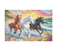 Manada de Caballos Rompecabezas 1000 Piezas Cartón para Expertos Criaturas celestiales espléndidas Mejora Atención para Semana Santa Garantía Satisfacción Más Vendido 1000 PCS