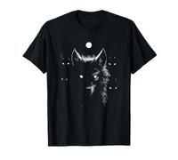 Manada De Lobo En La Noche Luna Llena, Ojos Scarry Manada De Lobo Camiseta