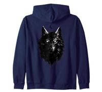 Manada De Lobo En La Noche Luna Llena, Ojos Scarry Manada De Lobo Sudadera con Capucha