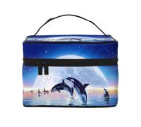 Manada de orcas, Bolsa de Maquillaje Bolsa de cosméticos Bolsa de Aseo de Viaje portátil Estuche para lápices