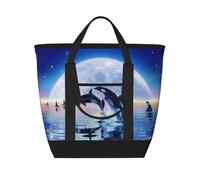 Manada de orcas,Bolsas de almuerzo de gran capacidad, bolsa de mano térmica para mujeres, hombres, trabajo, picnic, viajes.