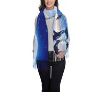Manada De Orcas Mujer Estola Larga Pañuelo Suave Chal Para Primavera Invierno Uso Diario