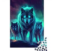 Manada Lobos Rompecabezas Digital fantasía Adultos Cartón Premium 1000 Piezas, Alivio Estrés, Actividad Hogar, Juego Desafiante Noches Familiares Y Vacaciones 38x26cm/1000pcs