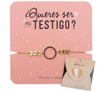 Manahia - Pulsera testigo boda - Acero inoxidable - ¿Quieres ser mi testigo? - Petición, anuncio boda, joya ceremonia, pulsera mensaje, propuesta dama de honor