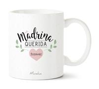 Manahia - Taza Madrina Querida Forever, Siempre en Mi Corazón | Caja Kraft | Impresa en Francia | Regalo para Amor