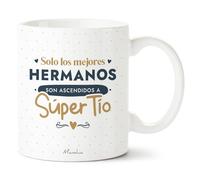 Manahia - Taza Tío - Solo los mejores hermanos son ascendidos a súper tío | Regalo Original Anuncio Embarazo, Futuro tito, Sorpresa Nacimiento | Caja Regalo Kraft