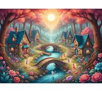 Mañana de Hadas Puzzle 1000 Piezas Adultos Y Niños,Desafío,14 Años+,Deco Pared,Regalo Ideal,Premium,Rompecabezas,Anti-estrés,Educativo,Reto,Relax 52x38cm