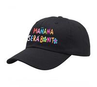 Manana Sera Bonito Gorra de camionero ajustable con cierre a presión para mujeres y hombres (negro)