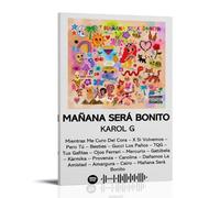Mañana SerBonito Karol G Álbum Pintura decorativa impermeable y resistente a las manchas, pósteres de alta definición, adecuados para múltiples escenarios en salas de estar, dormitorios y oficinas