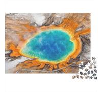 Manantial Geotérmico Puzzle de 1000 Piezas Juego de Puzzle 1000 Piezas Cartón para Adultos Paisaje Natural Vista Aérea Relajación Enfoque Regalo Hogar 70x50cm/1000pcs