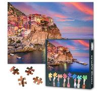 Manarola Pueblo de Pescadores Puzles para Adultos 1000 Piezas Cinque Terre Desafiante Puzzle Hermoso Paisaje de Italia Puzzle Obra de Arte Decoración de Pared Hogar Regalo para los amantes del