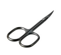 Manart Solingen Tijeras de cutícula y uñas montadas a mano, enderezadas y afiladas, en fibra de ortiga probadas al 100% de corte, fabricadas en Solingen, color negro